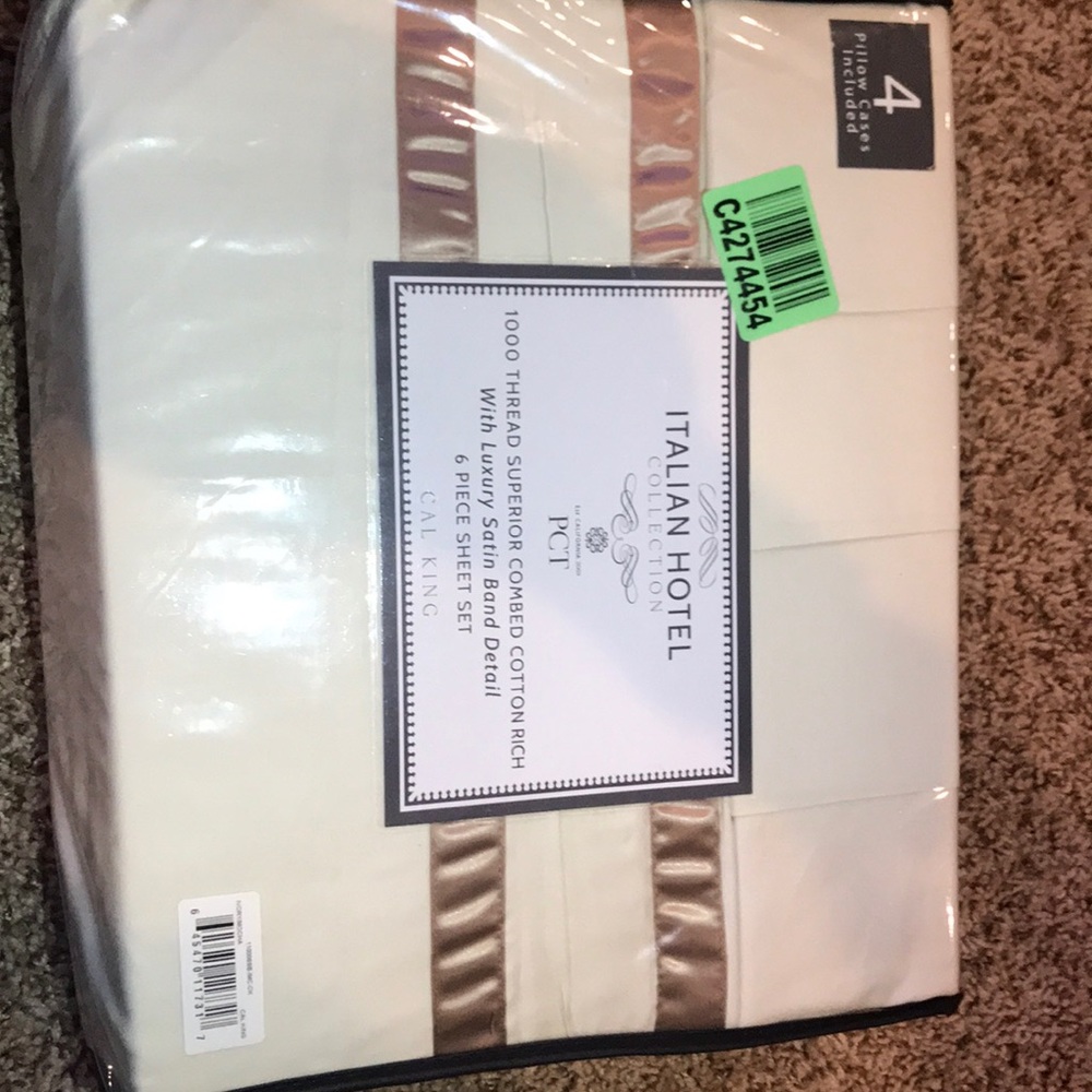 1000 thread superior combed cotton sheet set